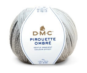 Fil Pirouette Ombré DMC - coloris 105 gris, gris argent - pelote