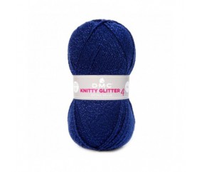 Pelote de laine brillante KNITTY 4 GLITTER - DMC 231 BLEU