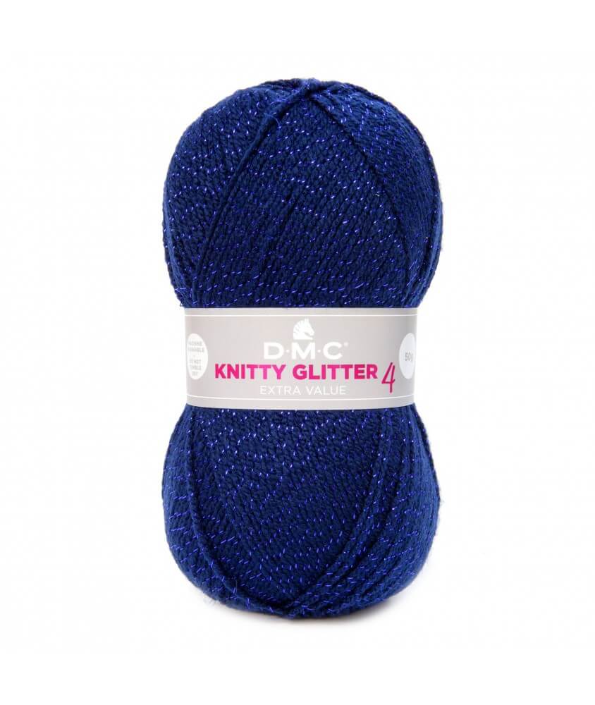 Pelote de laine brillante KNITTY 4 GLITTER - DMC 231 BLEU Pelote de laine brillante KNITTY 4 GLITTER - DMC 231 BLEU