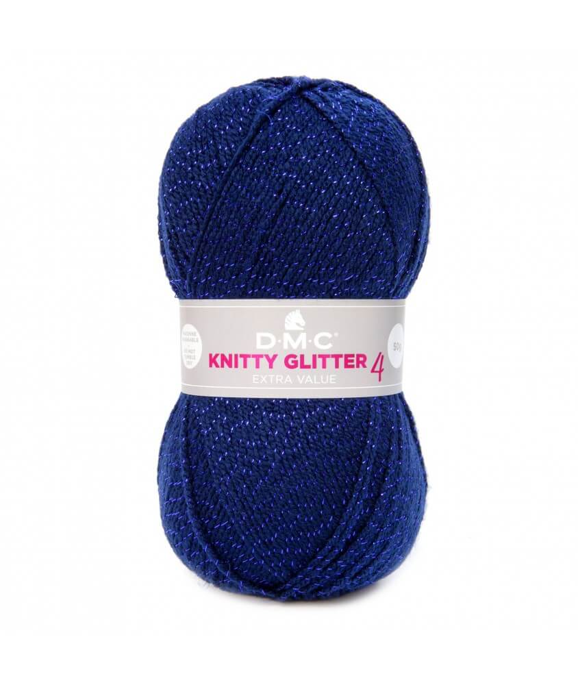 Pelote de laine brillante KNITTY 4 GLITTER - DMC 231 BLEU