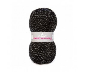 Pelote de laine brillante KNITTY 4 GLITTER - DMC 232 NOIR