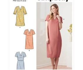 Patron Simplicity 9262 - Robe droite, décolleté V du 34 au 52 (FR)