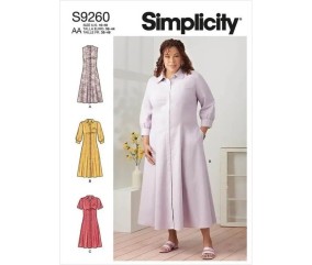 Patron Simplicity 9260 - Robe Chemisier du 38 au 56 (FR)