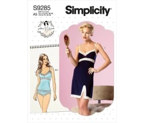 Patron Simplicity 9285 - Ensemble Nuisette, top et slip du 34 au 50 (FR) S9285.A5
