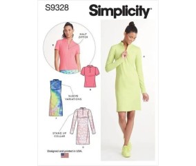 Patron Simplicity 9328 - Robe et Top en maille du 34 au 50 (FR)