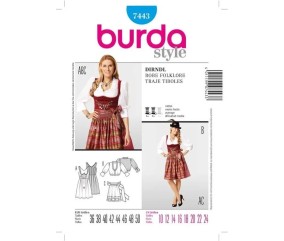 Patron Burda 7443 Robe