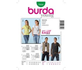 Patron Burda 7810 Gilet