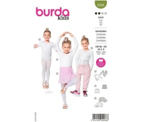Patron Burda 9266 - Body, jupe, gilet Fille du 98 au 128