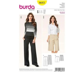 Patron Burda 6613 Pantalon et bermuda du 36 au 50