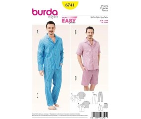 Patron Burda 6741 Pyjama du 48 au 58