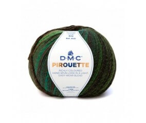 Pelote de laine PIROUETTE - DMC 845  vert