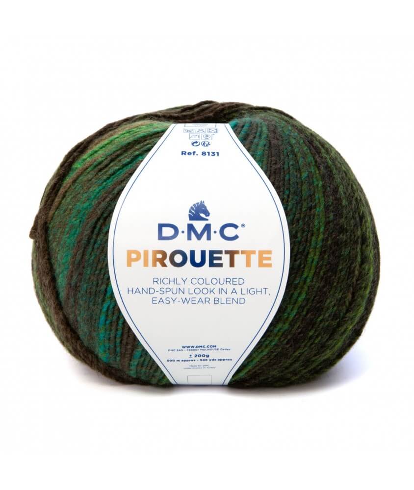 Pelote de laine PIROUETTE - DMC 845  vert