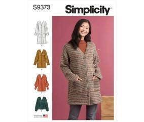Patron Simplicity 9373 - Cardigans en tricot pour femme du 32 au 54 FR
