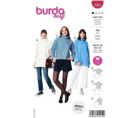 Patron Burda 5963 - Pull à col roulé avec variations du 36 au 50 (FR)