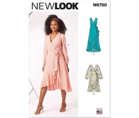 Patron New Look 6750 - Robe portefeuille du 38 au 50 (FR)