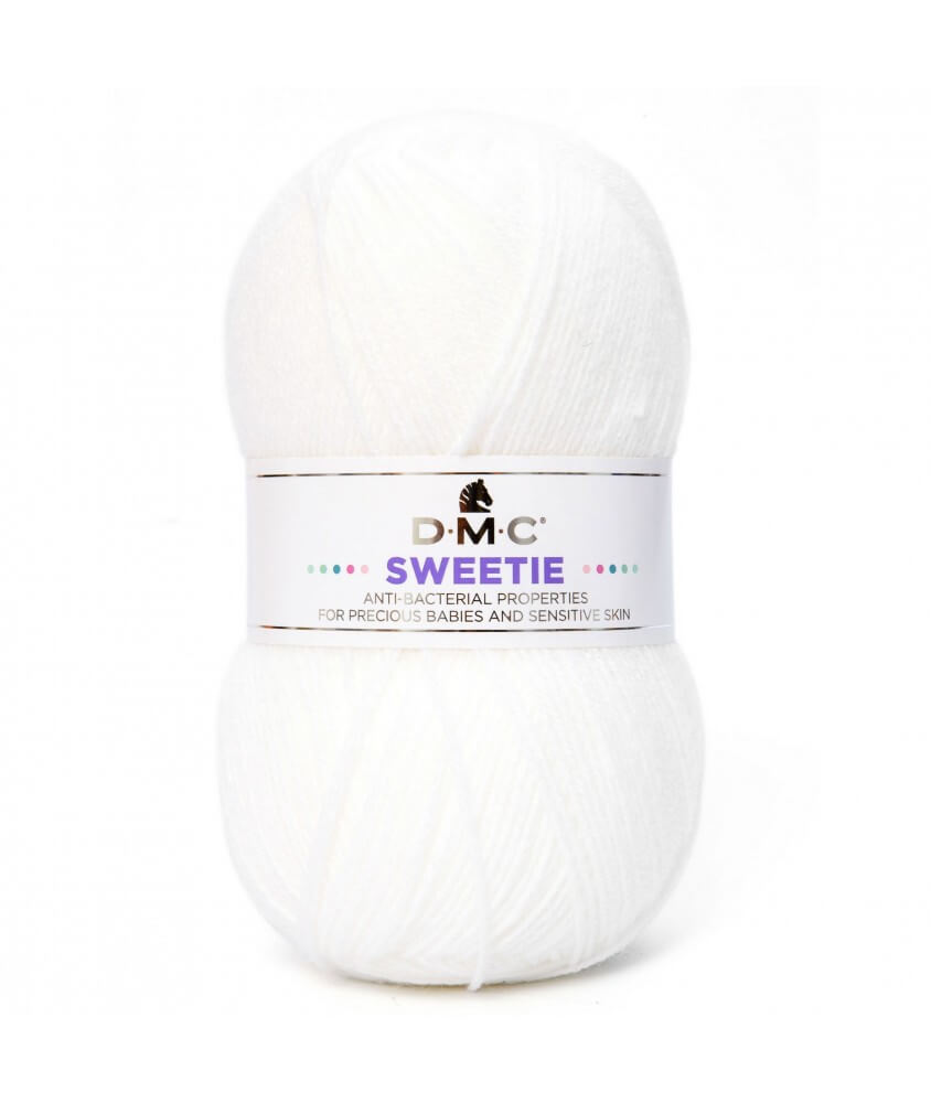 Pelote de laine layette SWEETIE - DMC 609 blanc