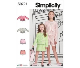 Patron Simplicity 9721 - Vestes, Jupes et shorts du 32 au 44 FR