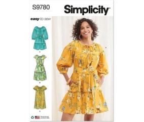 Patron Simplicity 9780 - Robe du 34 au 52 FR