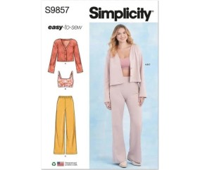 Patron Simplicity 9857 - Vêtements de détente en tricot pour dames