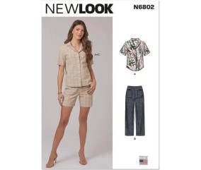 Patron New Look 6802 - Chemises, pantalons et shorts femme