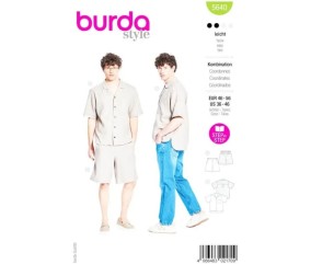 Patron Burda Style 5640 - Chemise & Short Homme - Tailles 46-56