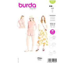 Patron Burda Style 5645 - T-shirt & Short Femme - Tailles 36-48