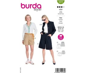 Patron Burda Style 5672 - Short bermuda tendance - Tailles 36-48