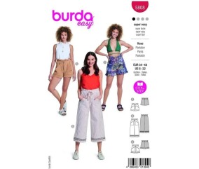 Patron Burda Easy n°5808 - Pantalon et short Femme Tailles 34-48 Super Facile