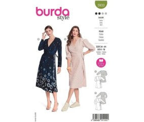 Patron Burda 5933 - Robes portefeuille du 34 au 44 (FR)