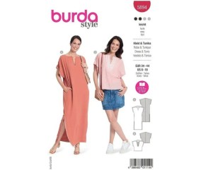 Patron Burda 5894 - Longue robe du 34 au 44 (FR)