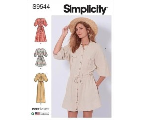 Patron Simplicity 9544 - Robe, pull et jupes pour femme du 34 au 52 FR