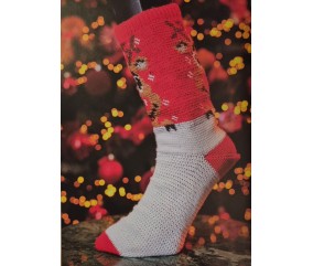 Livre Chaussettes de Noël tricot & crochet Mr. Cey - chaussettes rouges et blanches