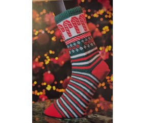 Livre Chaussettes de Noël tricot & crochet Mr. Cey - chaussettes rayées sucre d’orge