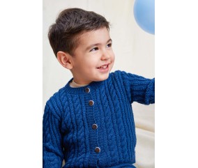 Catalogue Lang Yarns Punto 99 Baby Merino - Gilet Denis pour bébé