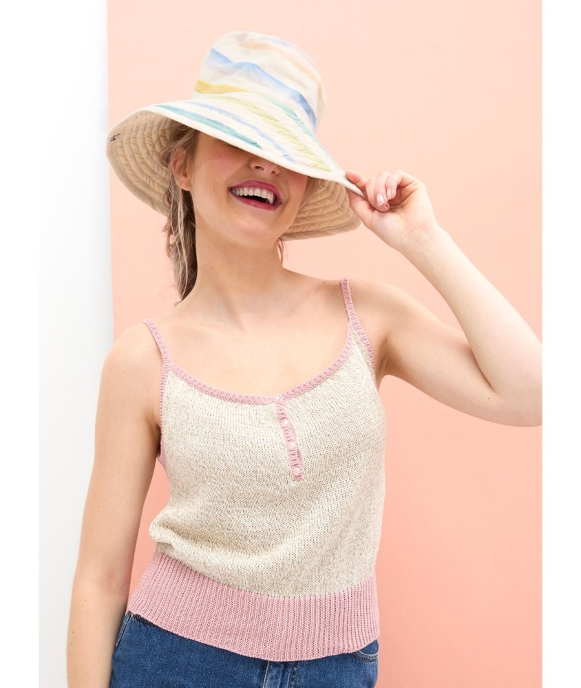 Patron tricot gratuit Débardeur petites bretelles Lily