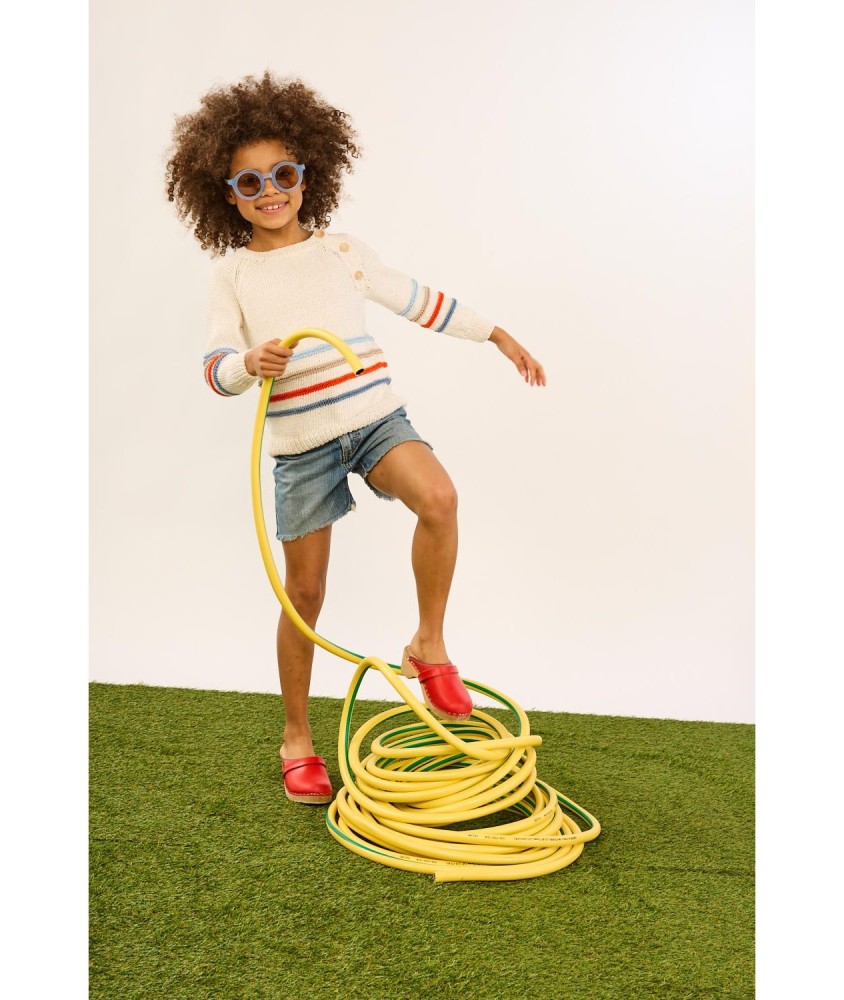 Patron tricot gratuit Pull raglan rayé Colas
