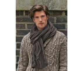 Patron tricot gratuit Echarpe à torsades hiver Marcel