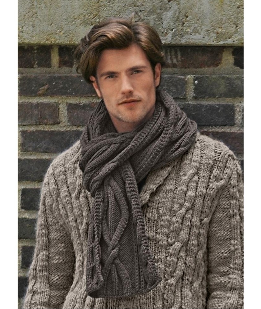 Patron tricot gratuit Echarpe à torsades hiver Marcel