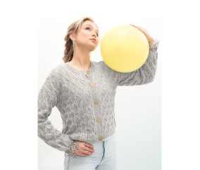 Patron Gilet ajouré feuilles Edona Bergère de France, coloris Ozone