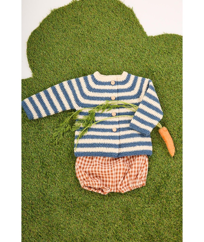 Patron crochet gratuit Gilet rayé au crochet Edouard