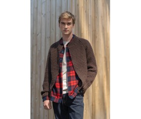 Patron gratuit Veste raglan homme point fantaisie Simon