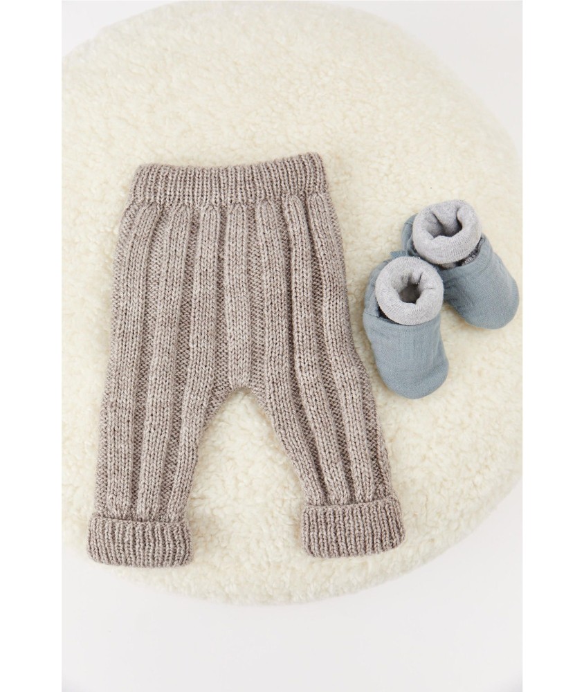 Patron tricot gratuit Pantalon revers Brice