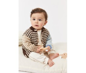 Patron tricot Gilet rayé Iouri - Bergère de France