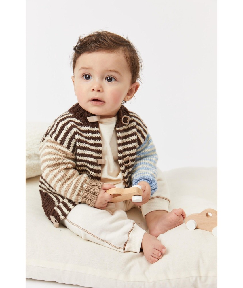 Patron tricot Gilet rayé Iouri - Bergère de France