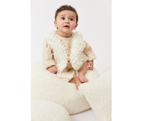 Patron tricot gratuit Gilet sans manches bouclé Toinou