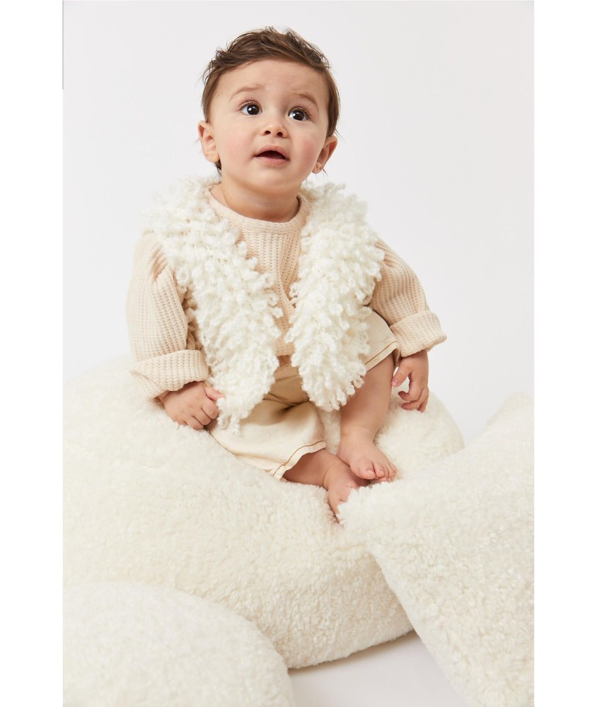 Patron tricot gratuit Gilet sans manches bouclé Toinou