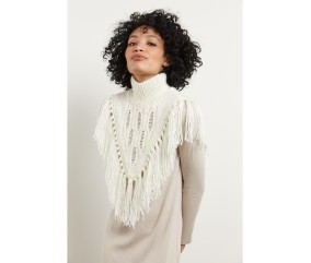 Patron tricot gratuit Col ajouré à franges Billie