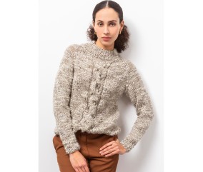 E-MODELE FEMME - PULL À TORSADÉ CENTRALE KIANA - BERGÈRE DE FRANCE