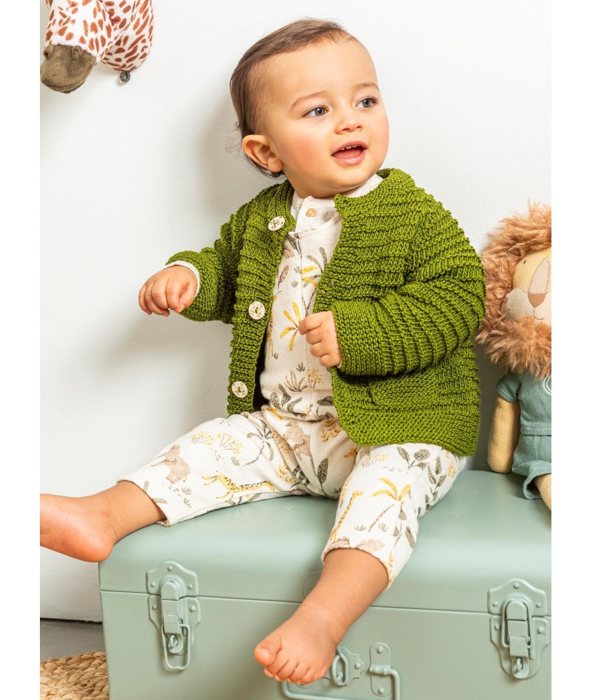 Patron tricot gratuit Gilet raglan à poches Célestin