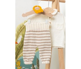 Patron tricot Pantalon rayé César - Bergère de France